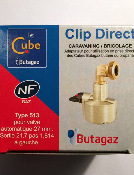 Clip Direct pour bouteille Cube Butagaz